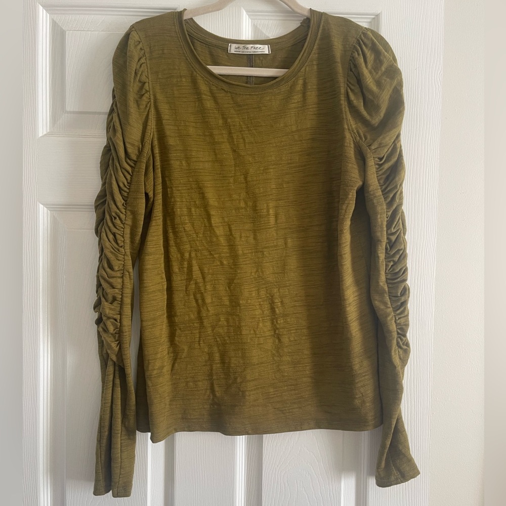 FREE PEOPLE natasha ruffle sleeve top